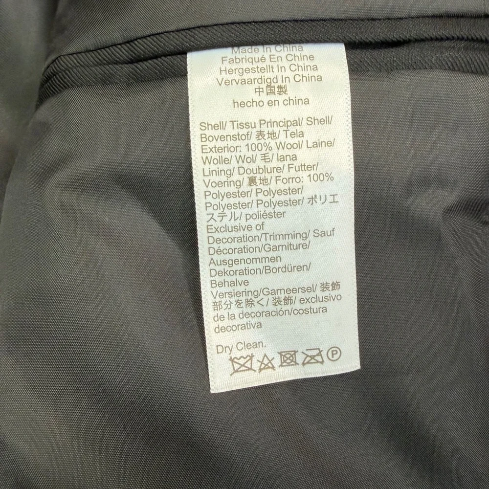 J.Crew Men Size 40S Slim Thompson Tuxedo Jacket Black 100% Wool Blazer A7235 NEW